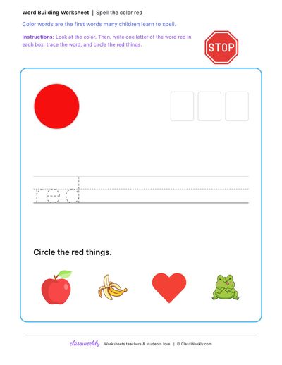 Spell color words