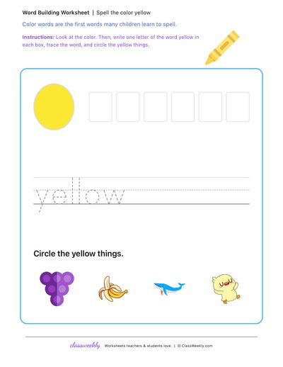 Spell color words