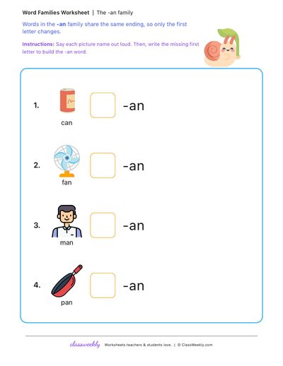 Build word family words