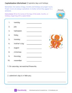 Capitalize days and holidays