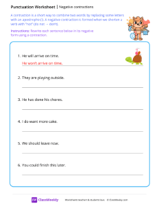 Negative contractions
