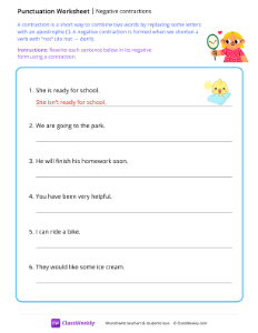 Negative contractions