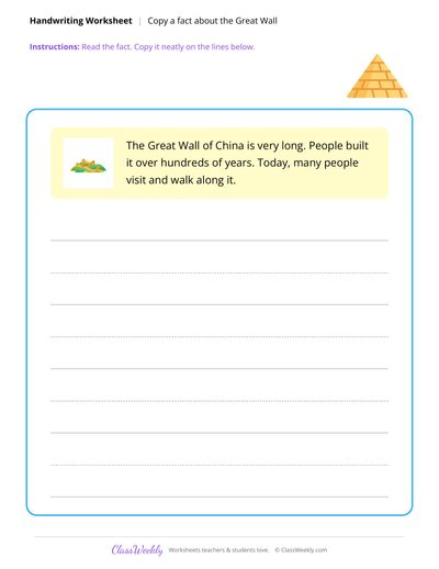 Copy a Fact - Diversity & World Cultures