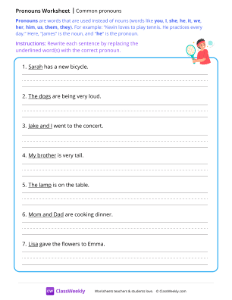 Common pronouns