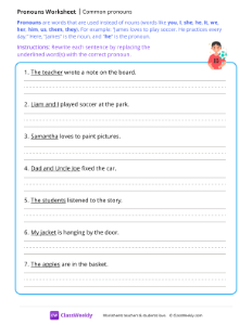 Common pronouns