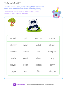 Verbs and nouns