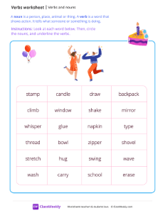 Verbs and nouns
