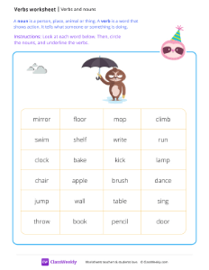 Verbs and nouns