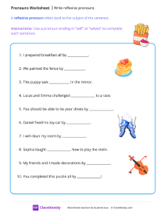 Write reflexive pronouns