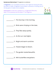 Fragment or sentence