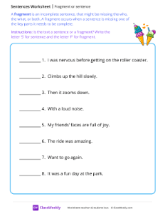 Fragment or sentence