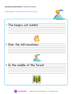 Sentence starters