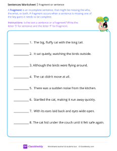Fragment or sentence