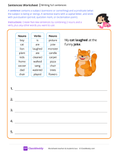 Writing full sentences