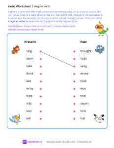 Irregular verbs