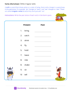Write irregular verbs