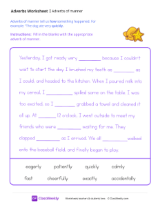 Using Adverbs of Manner