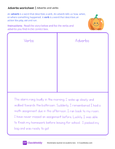 Adverbs and Verbs