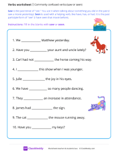 Commonly confused verbs