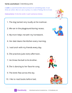 Identifying verbs