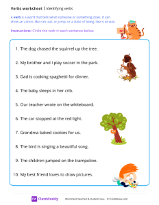 Identifying verbs