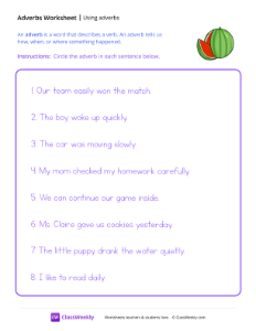 Using Adverbs