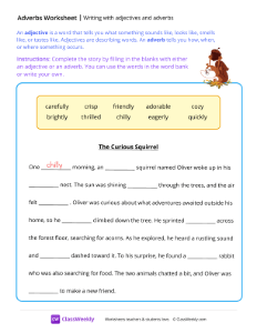 Writing with adjectives & adverbs