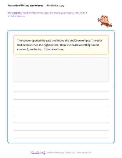 Narrative Writing - Finish the Story