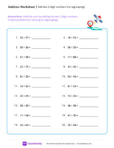 Add two 2-digit numbers (no regrouping)