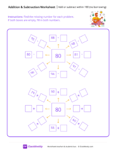 Add or subtract within 100 (no borrowing)