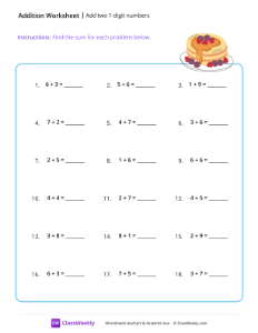 Add two 1-digit numbers