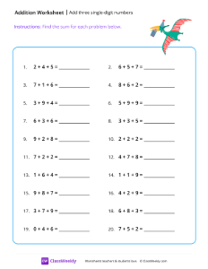 Add three single-digit numbers