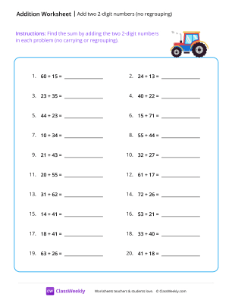 Add two 2-digit numbers (no regrouping)