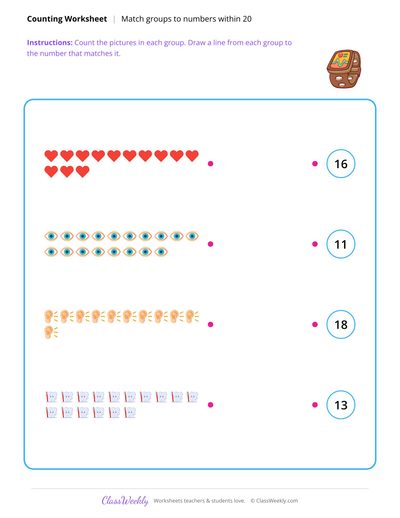 Match Groups to 20 - Human Body