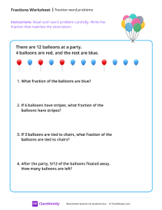 Fraction word problems