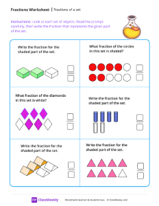 Fractions of a set