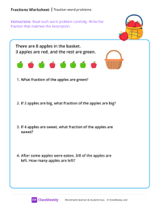 Fraction word problems