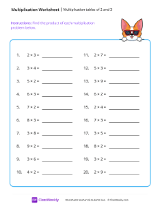 Multiplication tables (2 and 3)