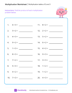 Multiplication tables (2 and 3)