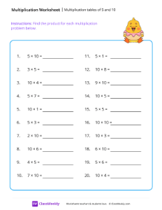 Multiplication tables (5 and 10)