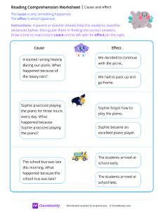 Cause and Effect