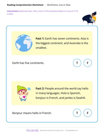 Facts, True or False - Diversity & World Cultures
