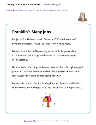 Franklin's Many Jobs - Famous Americans