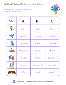 Identify the Correctly Spelled Words