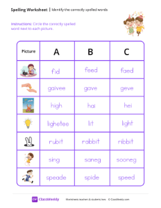 Identify the Correctly Spelled Words