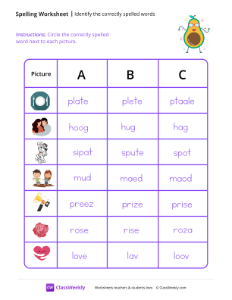 Identify the Correctly Spelled Words
