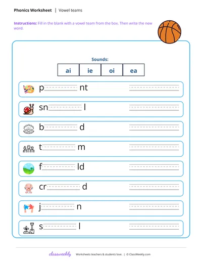 Vowel teams