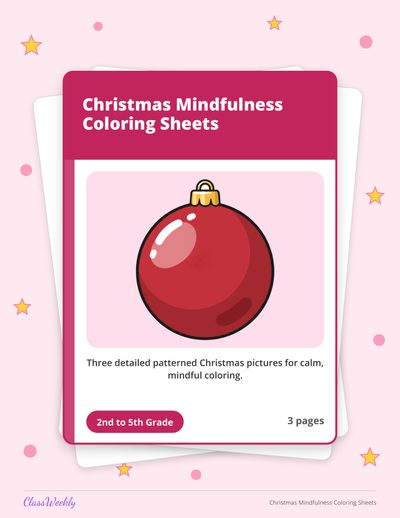 Christmas Mindfulness Coloring Sheets