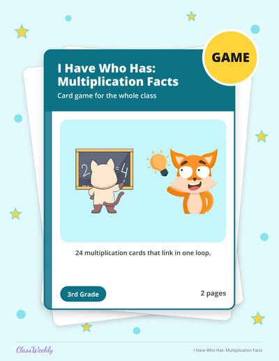 I Have Who Has: Multiplication Facts