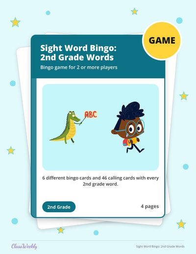 Sight Word Bingo: 2nd Grade Words